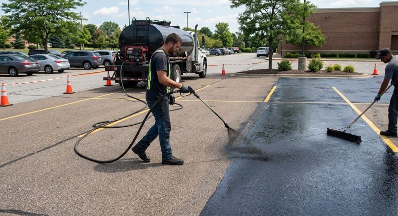 Church Parking Lot Sealcoating in Greenville, SC